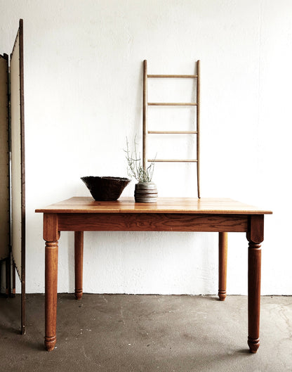 Vintage Oak Farmhouse Table