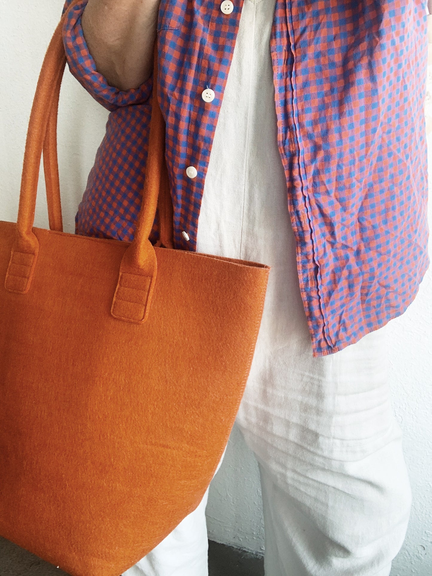 Large Milano Series Felt Market Tote New