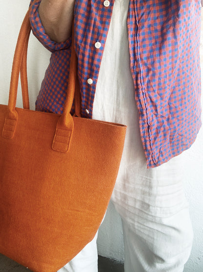 Large Milano Series Felt Market Tote New