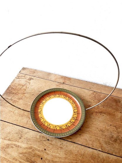 Vintage Minimal Chrome Circle Planter