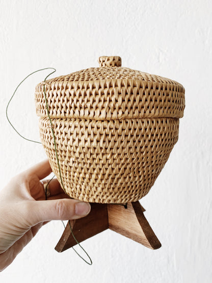 Vintage Footed Basket