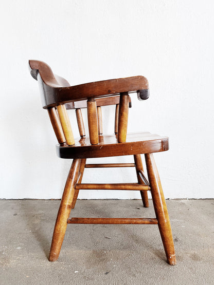 Set 6 Vintage Chunky Captains Chairs
