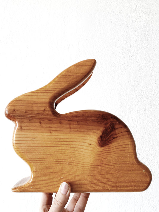 Vintage Wood Bunny Bank