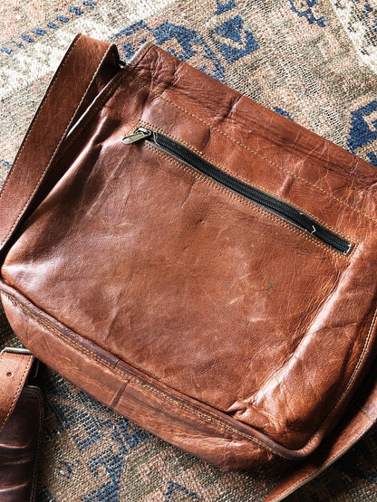 Vintage Leather Messenger Bag