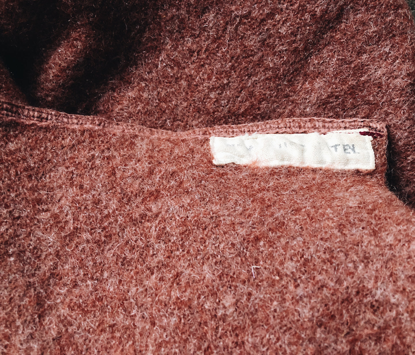 Vintage Terra Cotta Wool Blanket