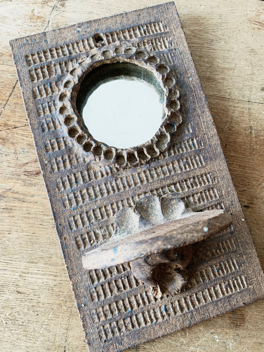 Handmade Ceramic Mirrored Wall Shelf
