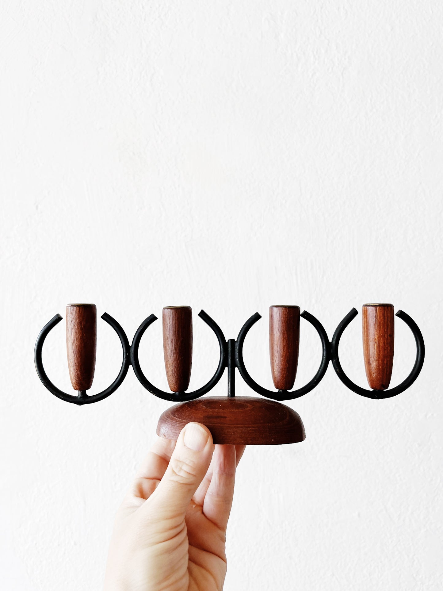 Vintage Teak  Candelabra
