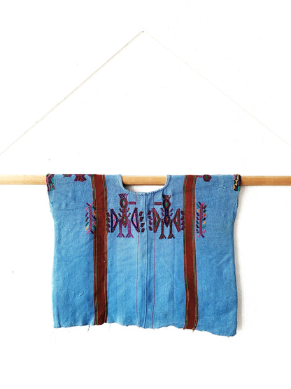 Vintage Embroidered Guatemalan Cropped Tunic
