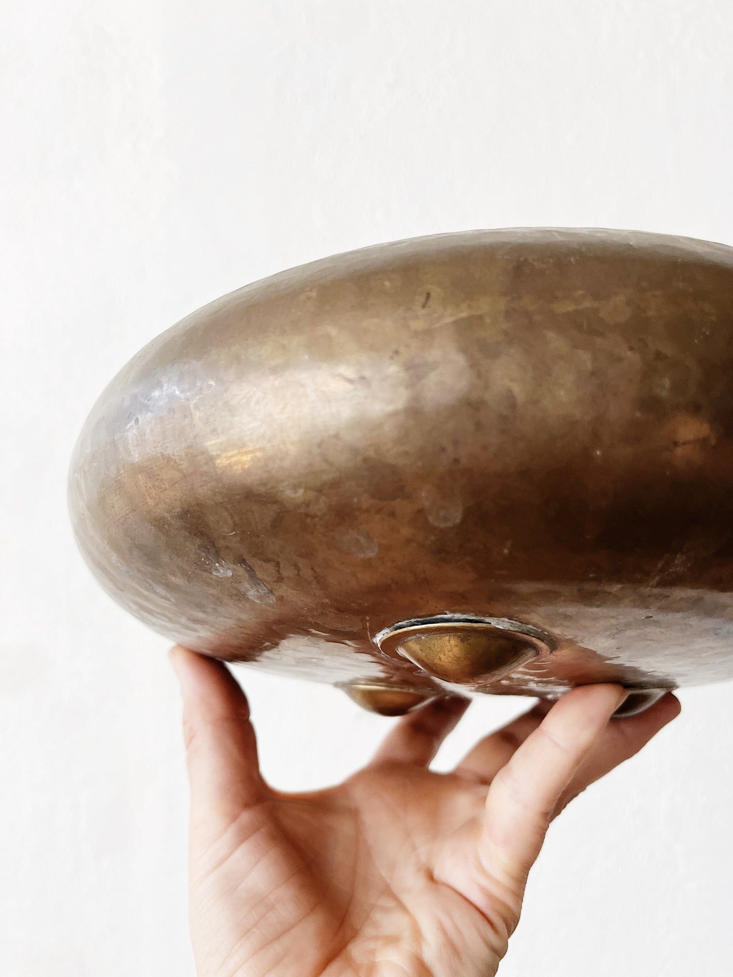 Vintage Brass Saucer Pot