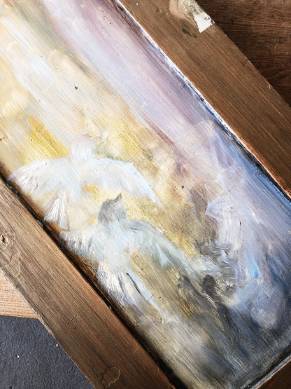 Vintage Ghostly Panel Painting