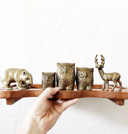 Vintage Brass Forest Friends