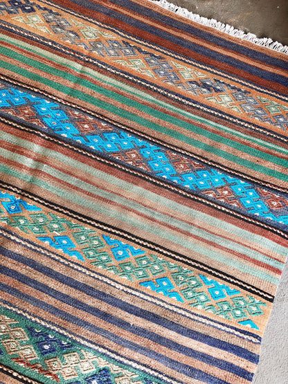 Vintage Turkish Cicim Kilim Rug