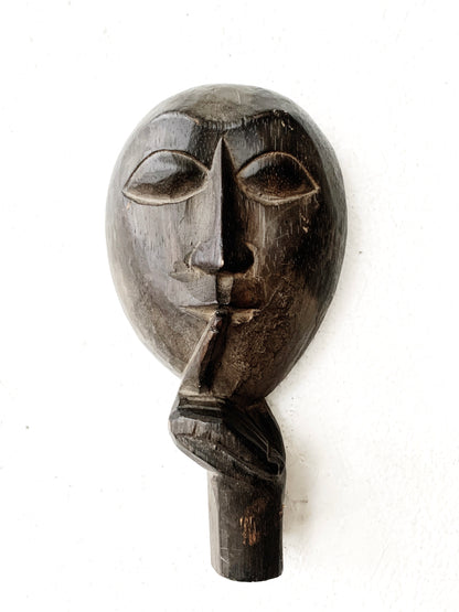 Vintage Carved Wood Sculpture Wall Hanging