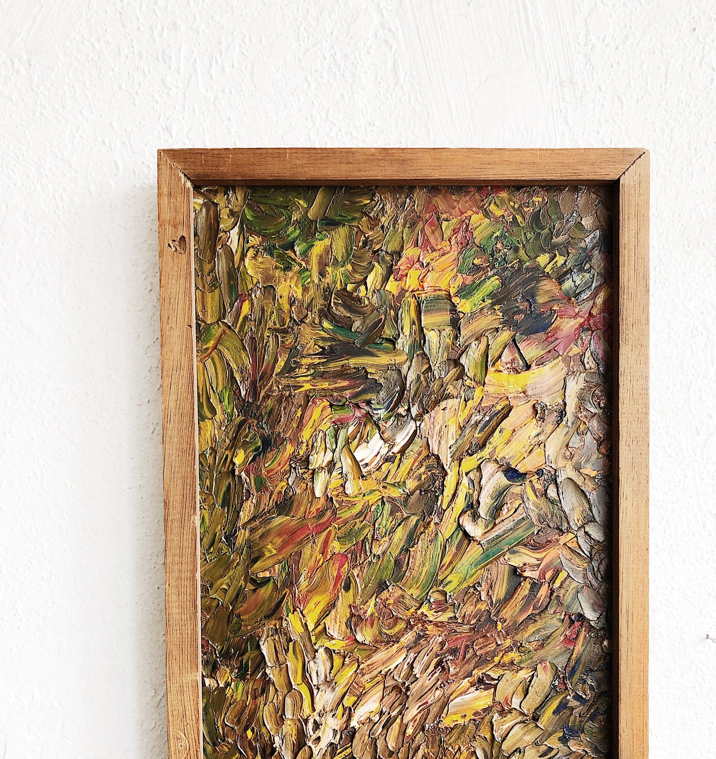 Wood Framed Abstract Oil Painting