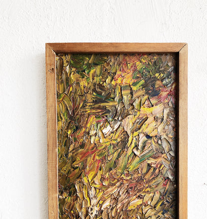 Wood Framed Abstract Oil Painting