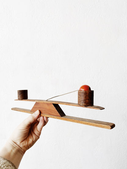 Handmade Vintage Cup and Ball Game