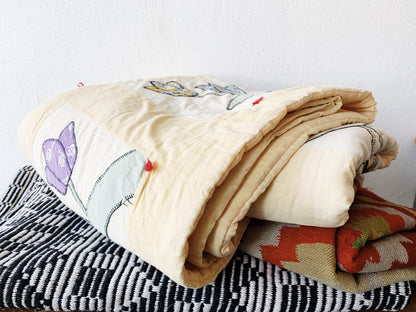 Vintage Handmade Cotton Quilt