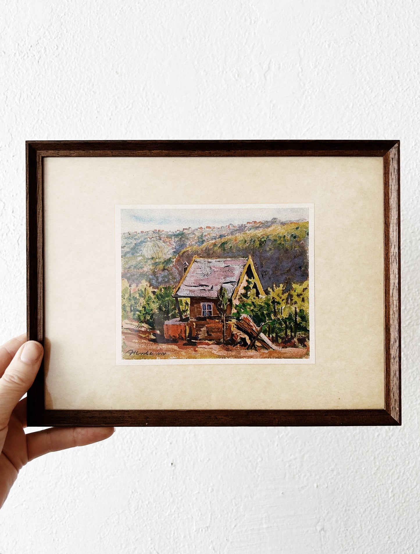 1930’s Framed Dream Cottage Litho