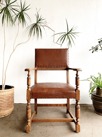 Antique Carved Wood Chair