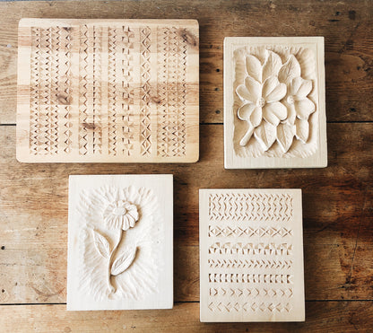 Vintage Carved Woodblock