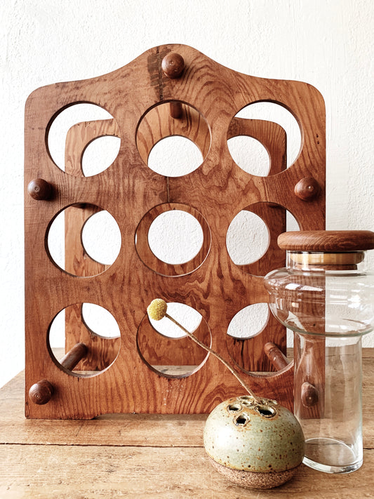 Vintage Wood Wine Rack