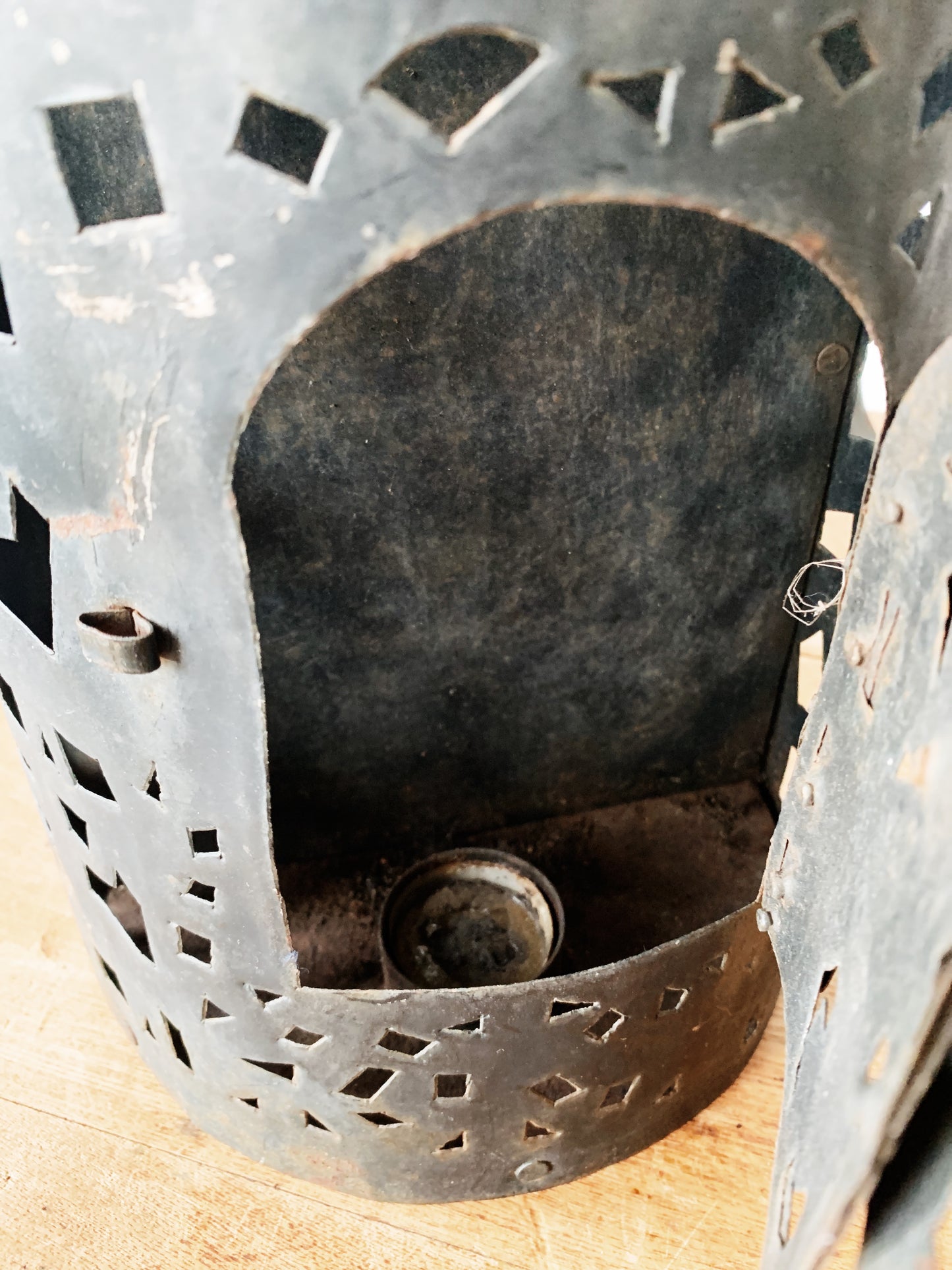 Large Vintage Tin Lantern