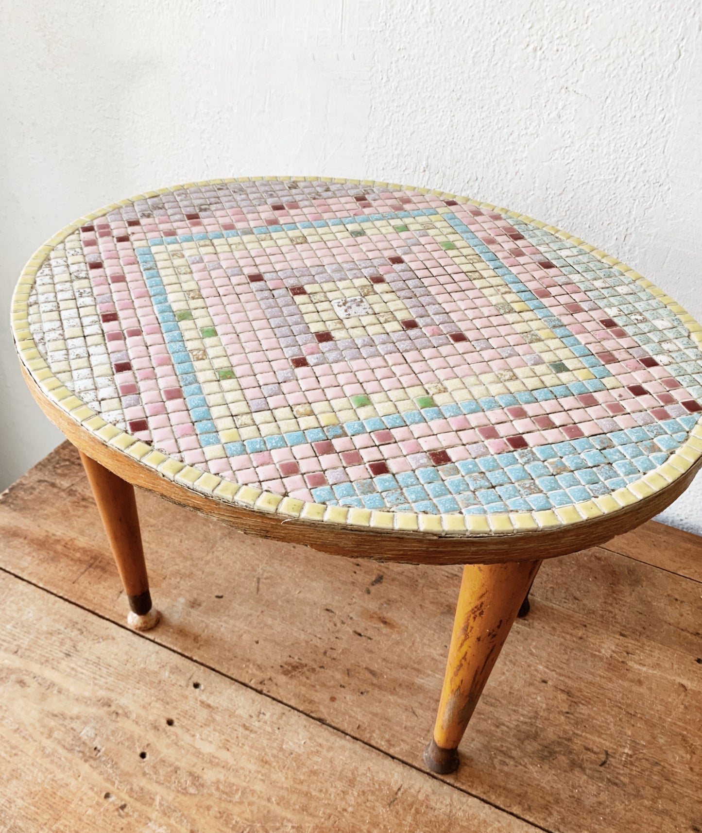 Mid Century Mosaic Tile Table