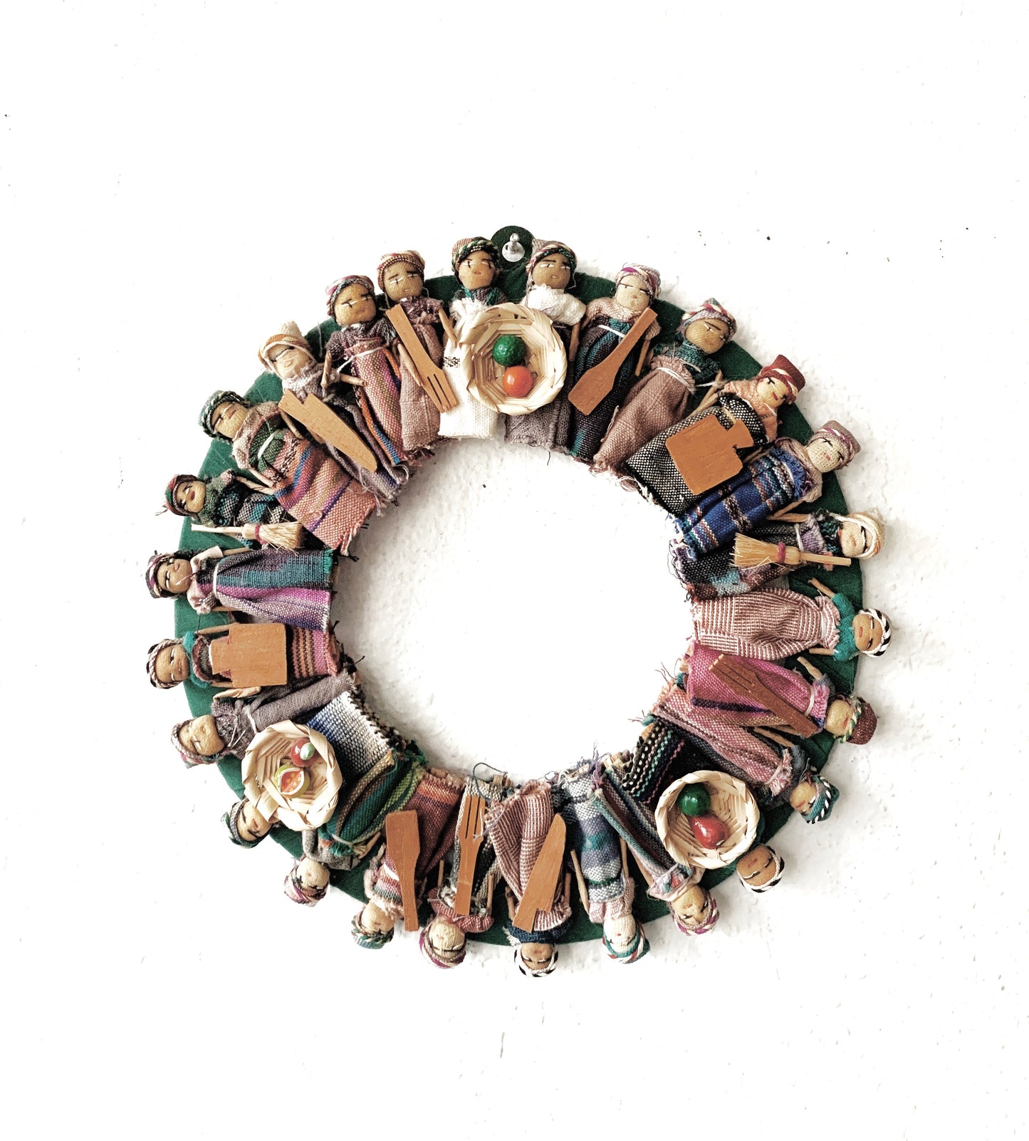 Handmade Worry Doll Wreath