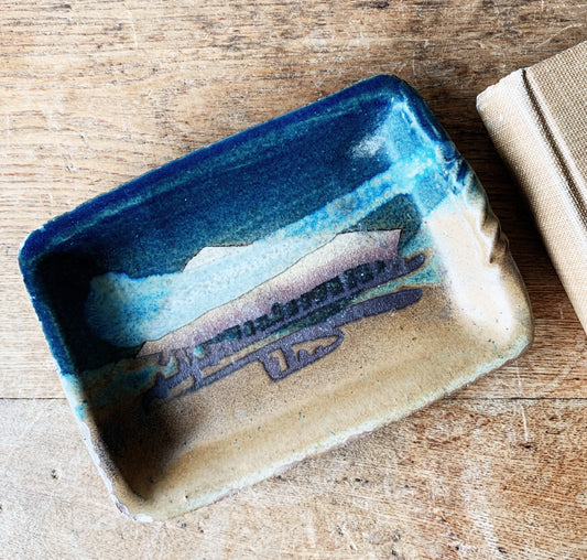 Handmade Landscape Pottery Dish