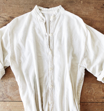 Vintage Unbleached Cotton Gauze Top
