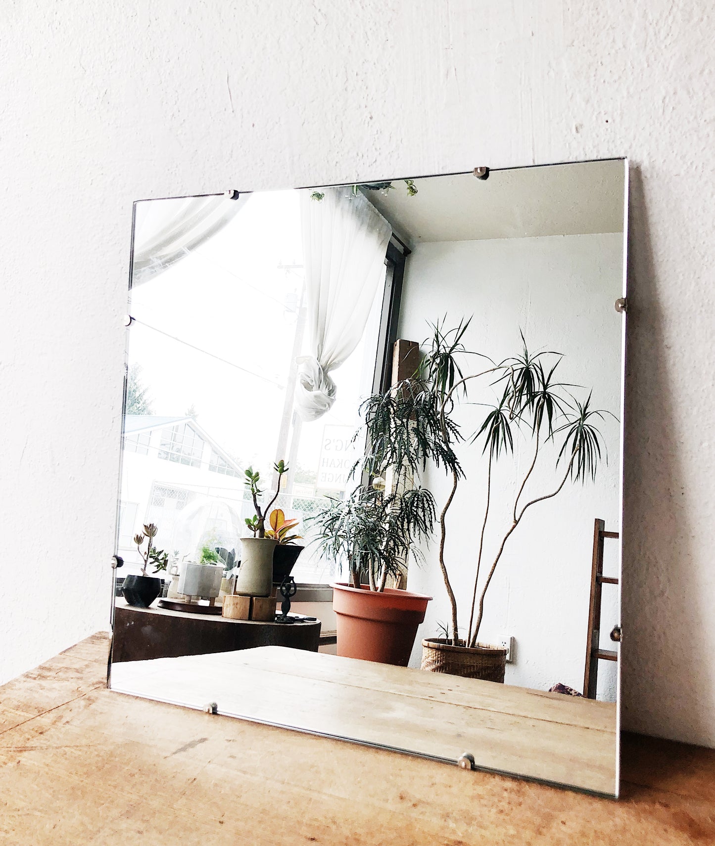 Simple Industrial Frameless Mirror