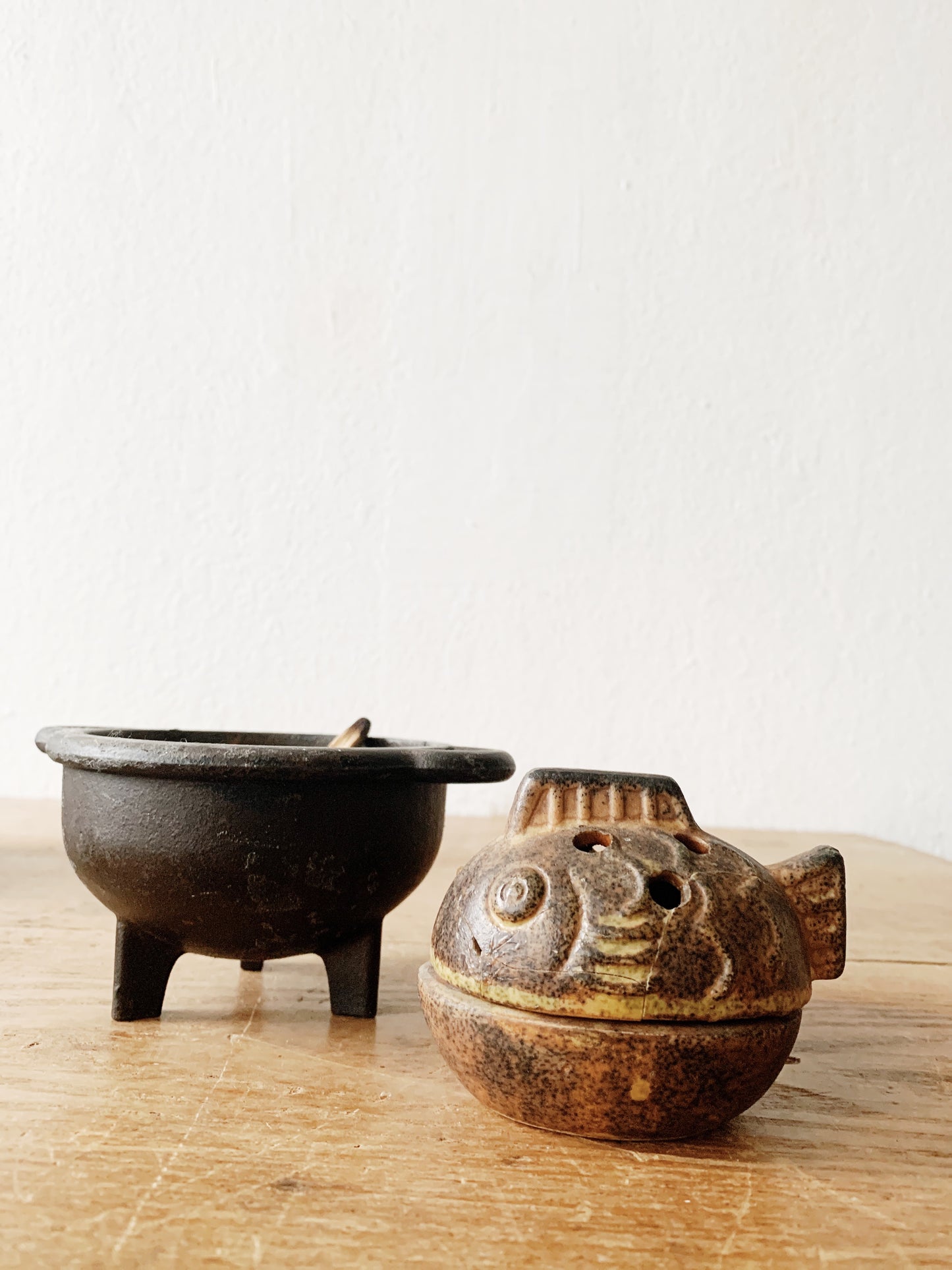 RESERVED Vintage Ceramic Fish Incense Burner