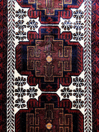 Vintage Afghani Tribal Wool Rug