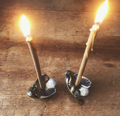 Vintage Dansk Dove Candelholders