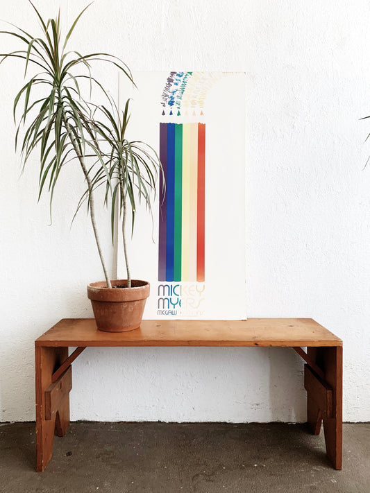 Vintage Handmade Wood Bench