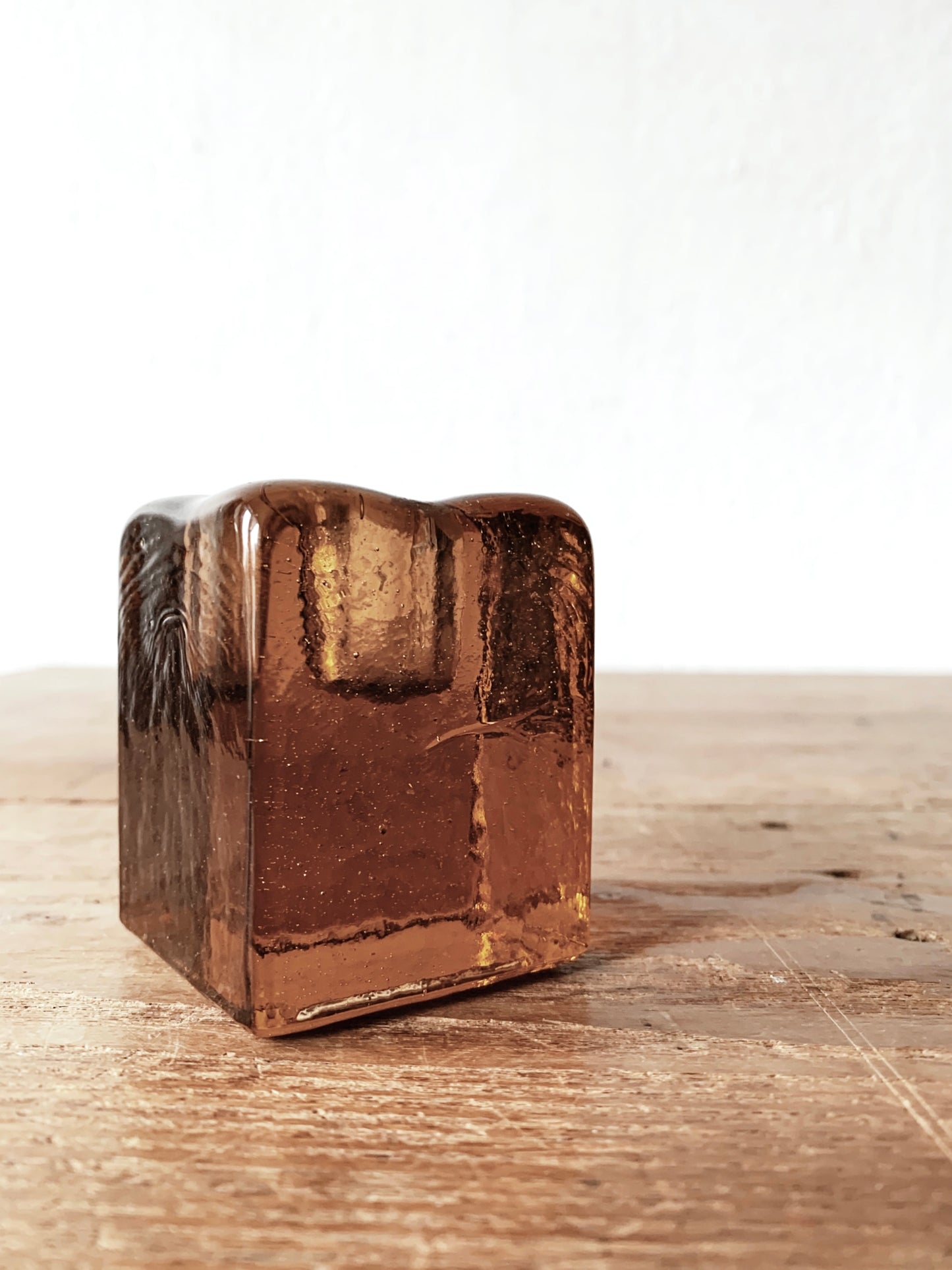 BLENKO Modernist Scandinavian Cube Candle Holder