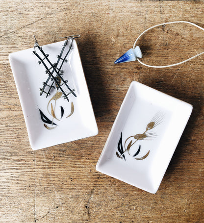 Pair Vintage Handpainted Trays