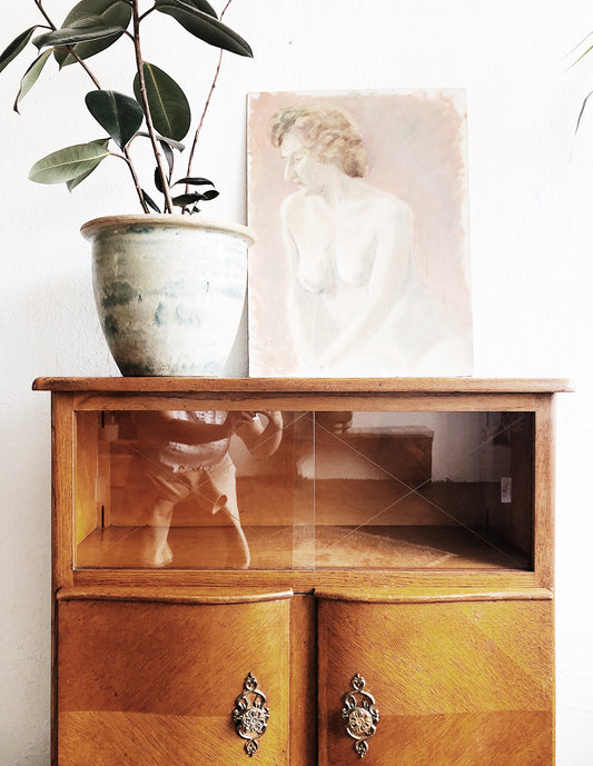 Vintage Nouveau Style Cabinet