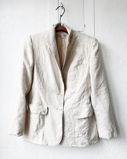 Vintage Evan Picone Lined Linen Blazer