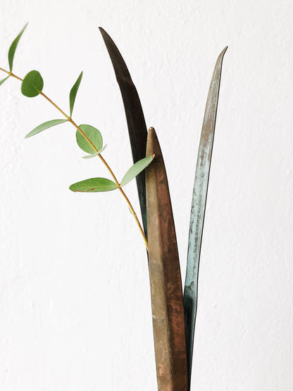 Vintage 1930s Aged Bronze Bud Vase