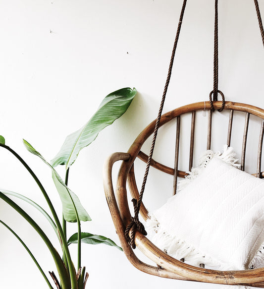 Vintage Bamboo Hanging Egg Chair