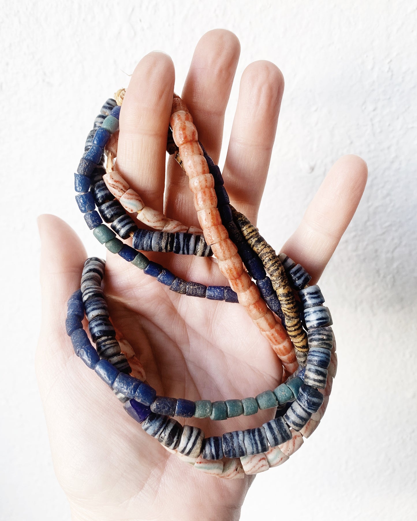 Vintage Triple Strand African Trade Beads