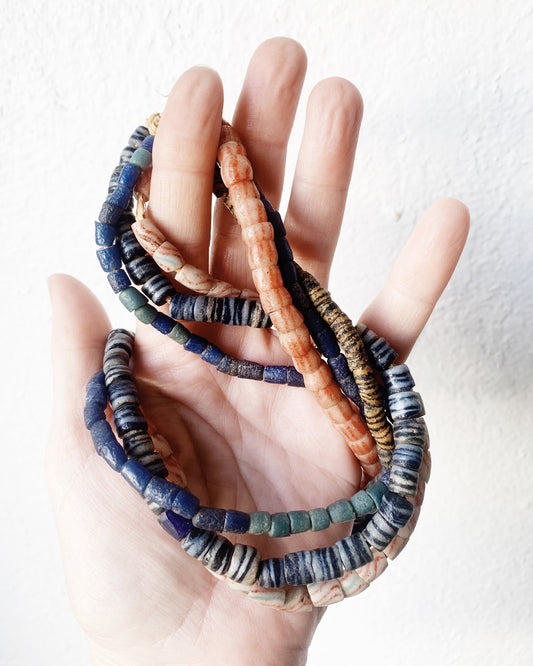 Vintage Triple Strand African Trade Beads
