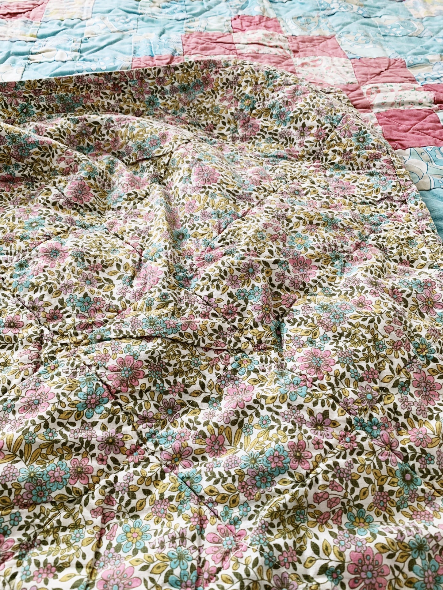 Vintage Handmade Cotton Quilt