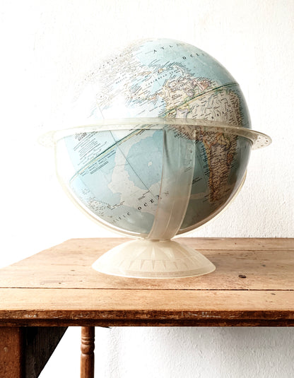 National Geographic Globe in Spinning Lucite Base c1961