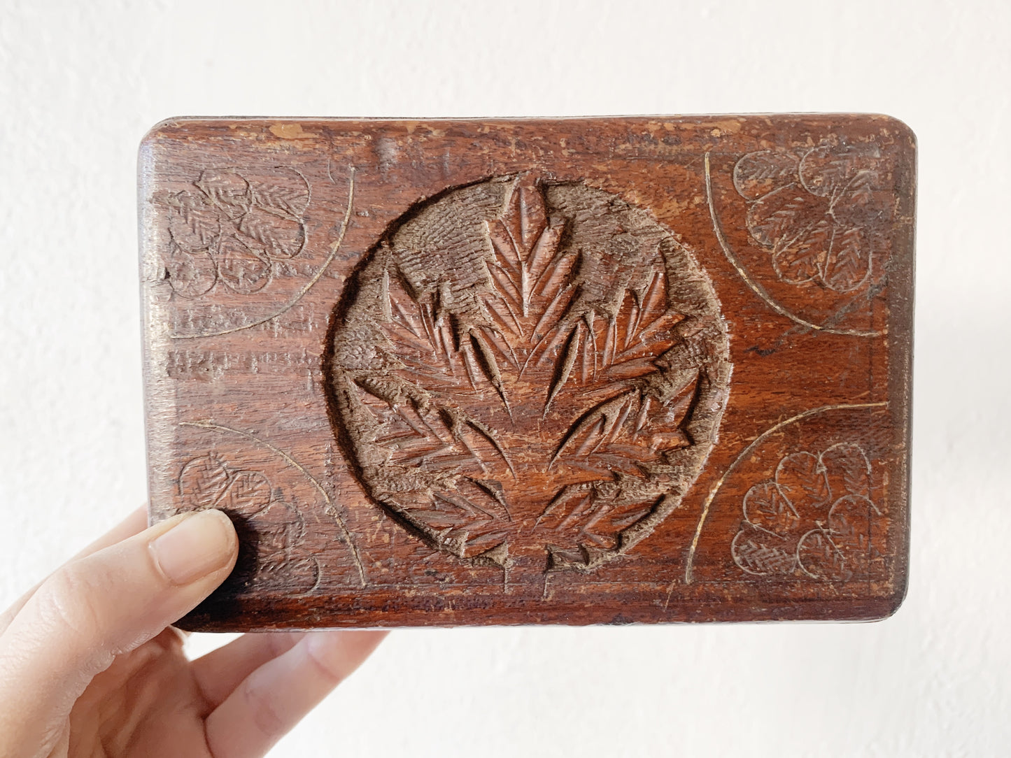 Vintage Carved Wood Box