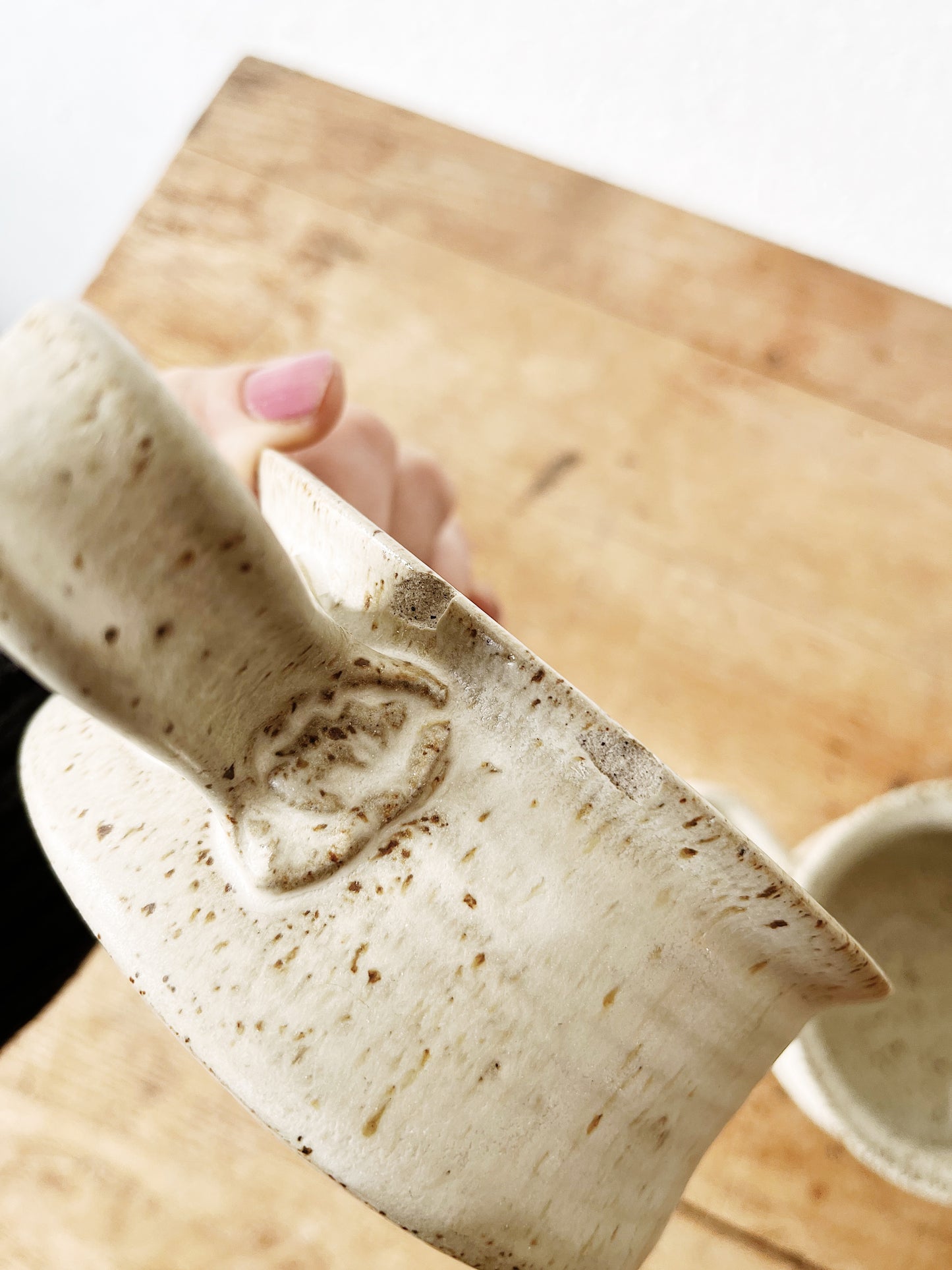 Handmade Stoneware Bowl Pair
