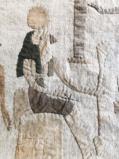 Vintage Art Deco Egyptian Revival Tapestry