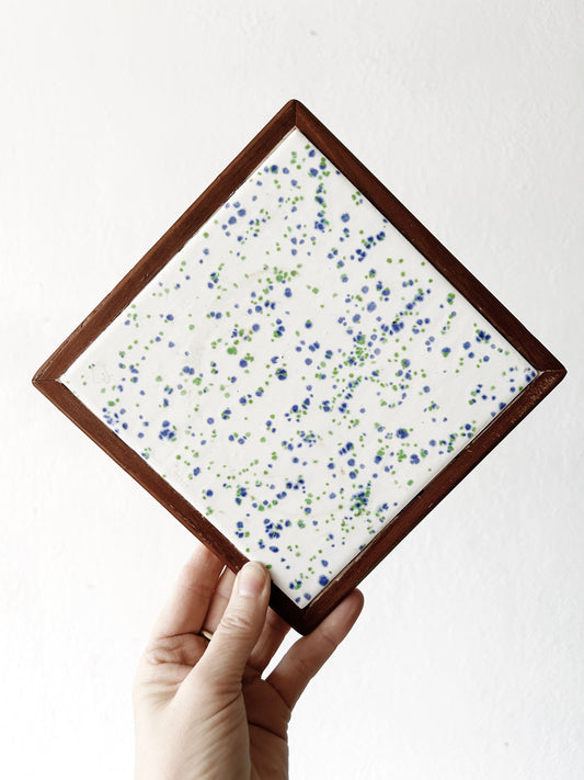 Mid Century Confetti Art Tile Trivet