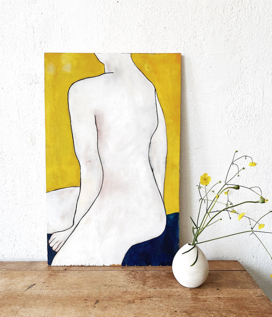 Original Figural Painting on Board